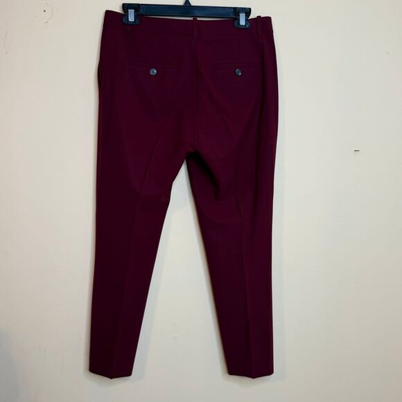theory treeca 2 classic suit cropped burgundy size 6 pants - Picture 4 of 4